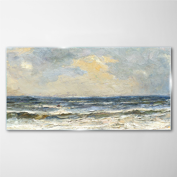 Tableau en verre Une mer calme un jour d'été