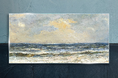Tableau en verre Une mer calme un jour d'été