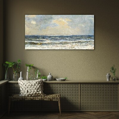Tableau en verre Une mer calme un jour d'été