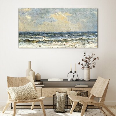 Tableau en verre Une mer calme un jour d'été
