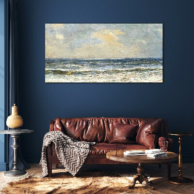 Tableau en verre Une mer calme un jour d'été