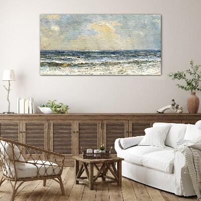 Tableau en verre Une mer calme un jour d'été