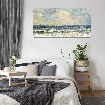 Tableau en verre Une mer calme un jour d'été