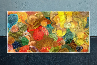 Tableau sur verre Composition de fruits colorés