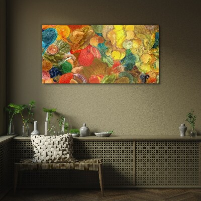 Tableau sur verre Composition de fruits colorés