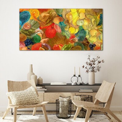 Tableau sur verre Composition de fruits colorés