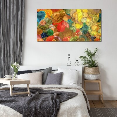 Tableau sur verre Composition de fruits colorés