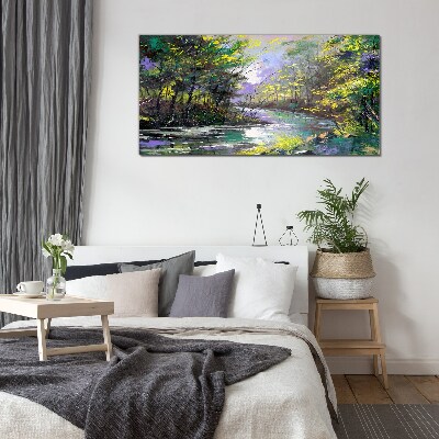 Tableau imprimé sur verre Oasis verte de paix