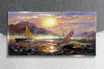 Tableau photo sur verre Coucher de soleil sur la mer