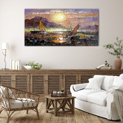 Tableau photo sur verre Coucher de soleil sur la mer