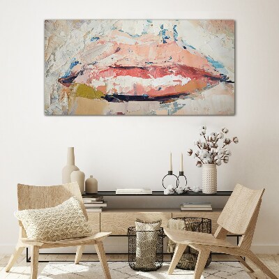Tableau imprimé sur verre Des lèvres délicates aux tons pastel