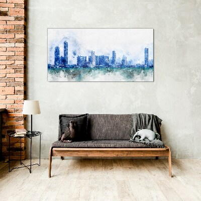 Tableau imprimé sur verre Le ciel au-dessus de la ville
