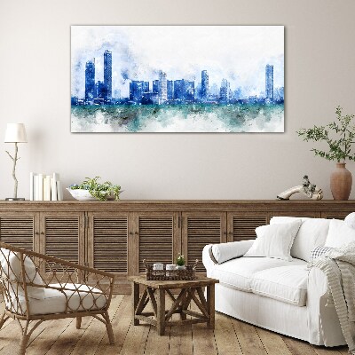 Tableau imprimé sur verre Le ciel au-dessus de la ville