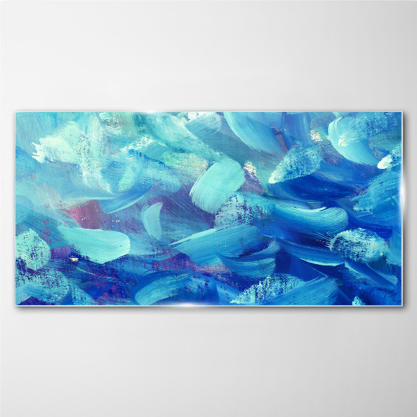 Tableau imprimé sur verre Vagues océaniques colorées
