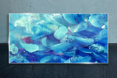 Tableau imprimé sur verre Vagues océaniques colorées