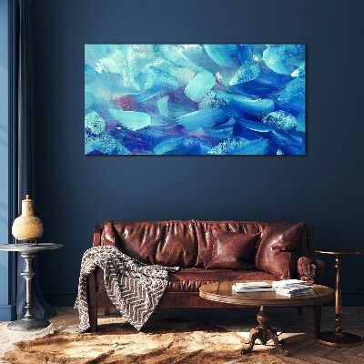 Tableau imprimé sur verre Vagues océaniques colorées