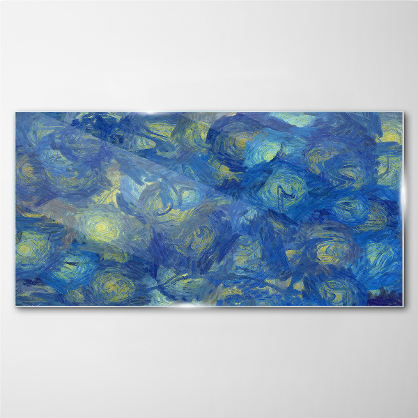 Tableau en verre Le ciel nocturne dans des tons de bleu