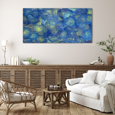 Tableau en verre Le ciel nocturne dans des tons de bleu