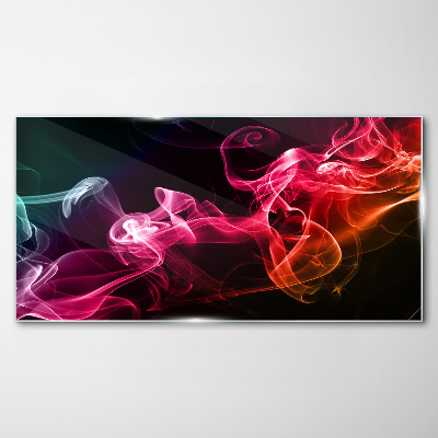 Tableau verre imprimé Vagues de brouillard coloré