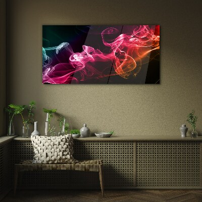 Tableau verre imprimé Vagues de brouillard coloré