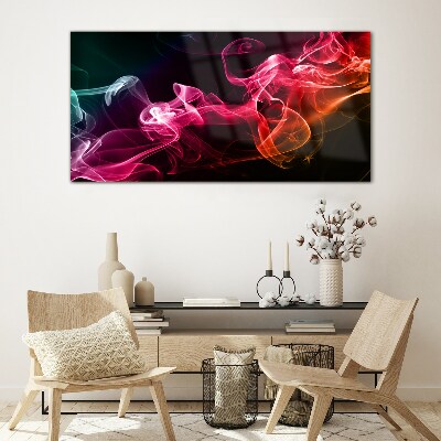 Tableau verre imprimé Vagues de brouillard coloré