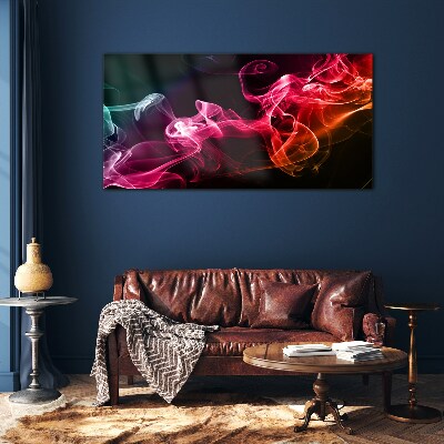 Tableau verre imprimé Vagues de brouillard coloré