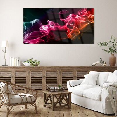 Tableau verre imprimé Vagues de brouillard coloré