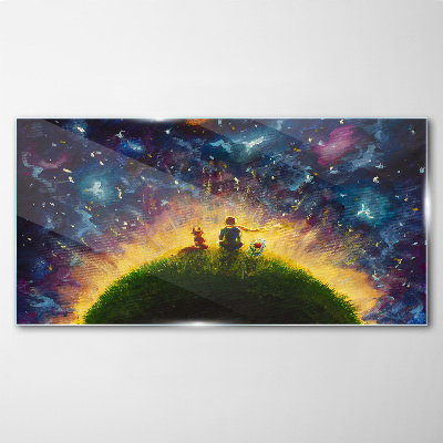 Tableau photo sur verre Un voyage spatial au soleil