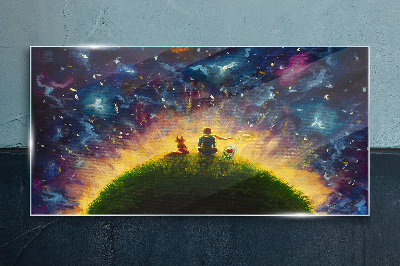 Tableau photo sur verre Un voyage spatial au soleil