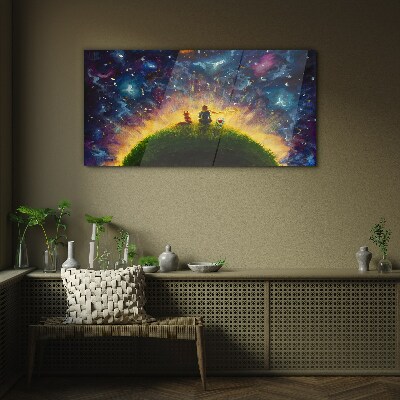 Tableau photo sur verre Un voyage spatial au soleil