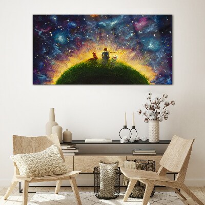 Tableau photo sur verre Un voyage spatial au soleil