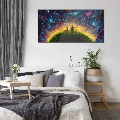 Tableau photo sur verre Un voyage spatial au soleil