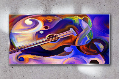 Tableau imprimé sur verre L'harmonie musicale en couleurs