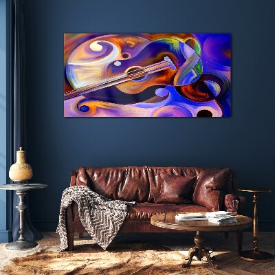 Tableau imprimé sur verre L'harmonie musicale en couleurs