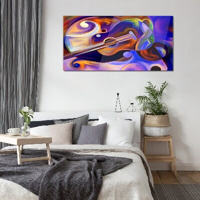 Tableau imprimé sur verre L'harmonie musicale en couleurs