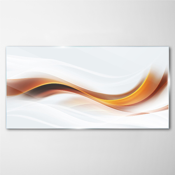 Tableau en verre Des vagues de tons chauds