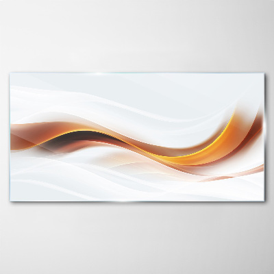 Tableau en verre Des vagues de tons chauds