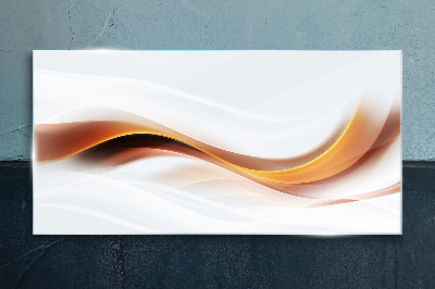 Tableau en verre Des vagues de tons chauds