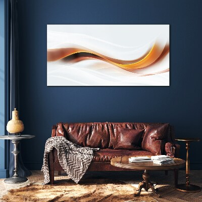 Tableau en verre Des vagues de tons chauds