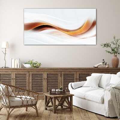 Tableau en verre Des vagues de tons chauds