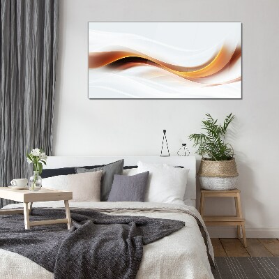 Tableau en verre Des vagues de tons chauds