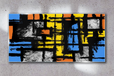 Tableau photo sur verre Composition abstraite en couleurs