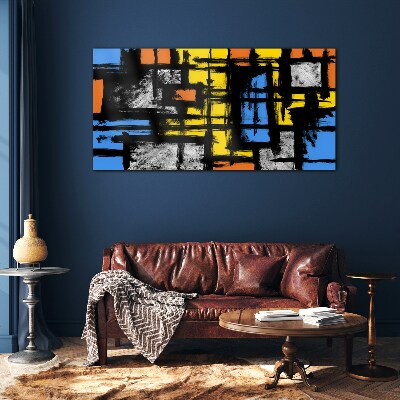 Tableau photo sur verre Composition abstraite en couleurs