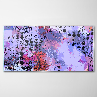 Tableau imprimé sur verre Paysage abstrait avec un accent japonais