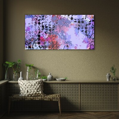 Tableau imprimé sur verre Paysage abstrait avec un accent japonais