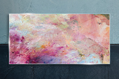 Tableau sur verre Paysage abstrait aux couleurs pastel