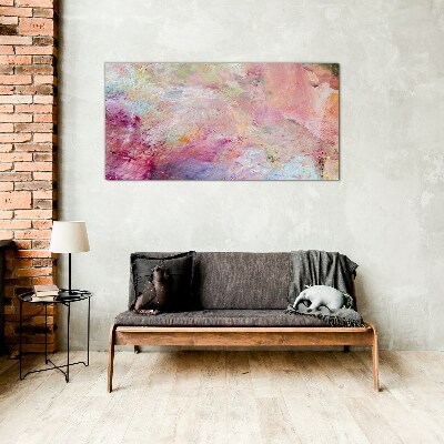 Tableau sur verre Paysage abstrait aux couleurs pastel