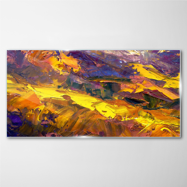 Tableau verre imprimé Un paysage expressif aux couleurs intenses