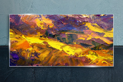 Tableau verre imprimé Un paysage expressif aux couleurs intenses