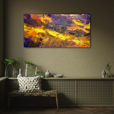 Tableau verre imprimé Un paysage expressif aux couleurs intenses